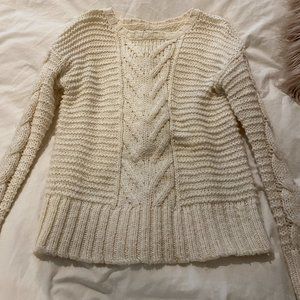 American Eagle White Knit Sweater